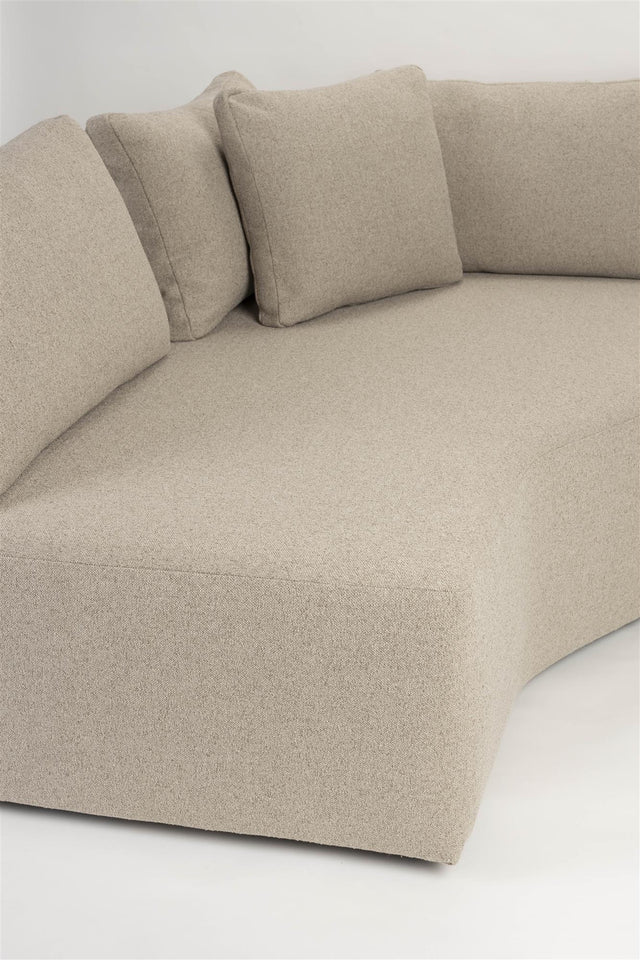 Zuiver-Element Prosper Chaise Longue Left Cappuccino 模組沙發