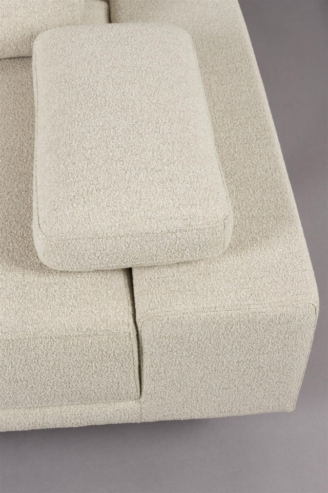 Dutchbone-Shelly Off-White Left Chaise Longue 三人沙發 -白色