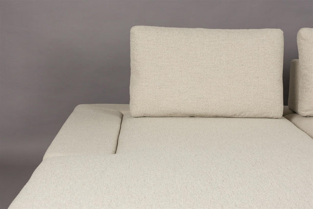 Dutchbone-Shelly Off-White Left Chaise Longue 三人沙發 -白色
