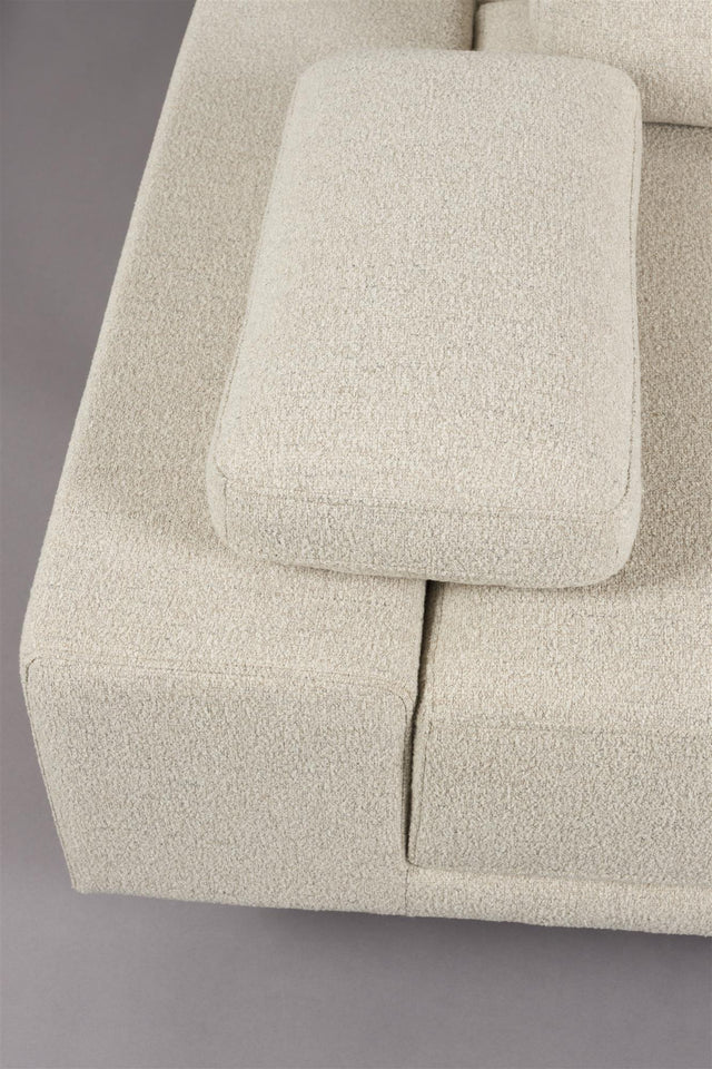 Dutchbone-Shelly Off-White Right Chaise Longue 三人沙發 -白色