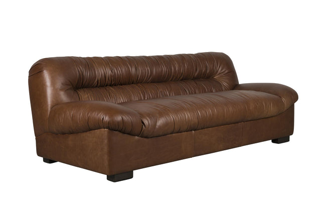 Dutchbone-Douglas Wax Leather Chocolate 三人沙發