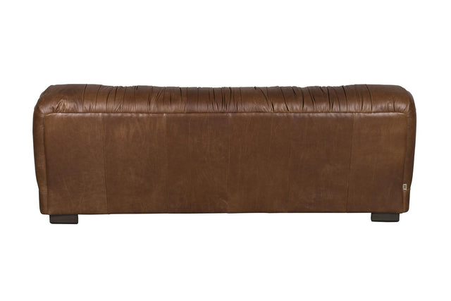 Dutchbone-Douglas Wax Leather Chocolate 三人沙發
