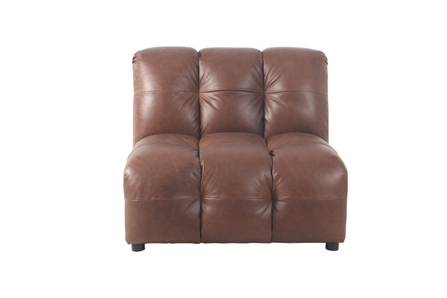 Dutchbone-Hackman No Arm Leather Chocolate 模組沙發 -咖啡色