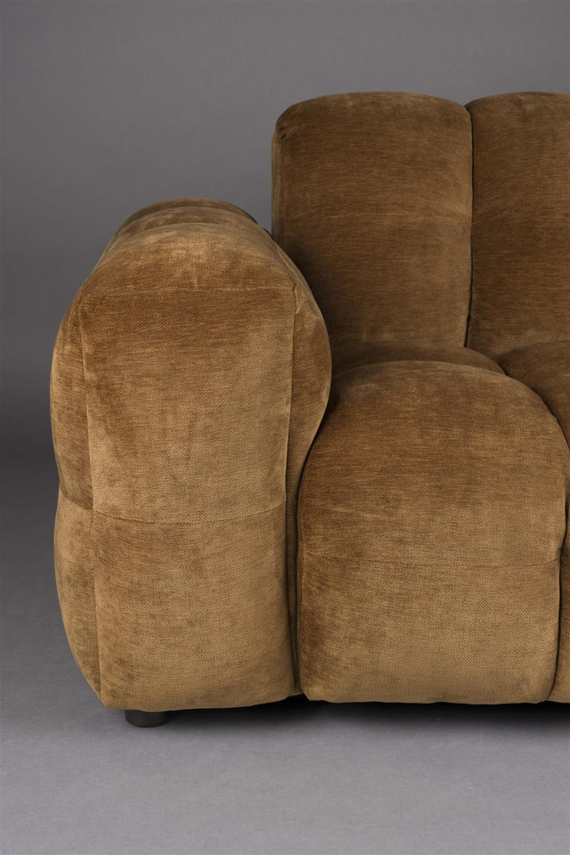 Dutchbone-Hackman 3-Seater Velours 三人沙發 -咖啡色