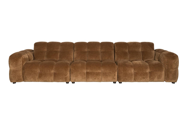 Dutchbone-Hackman 4 5-Seater Velours 大型沙發 -咖啡色