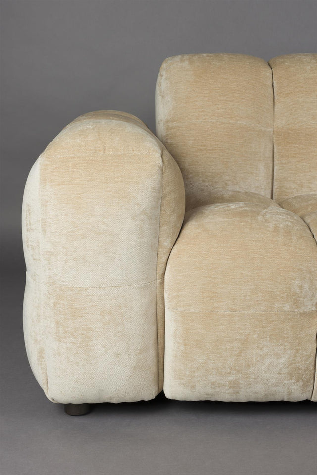 Dutchbone-Hackman 3-Seater Velours 三人沙發 -米色