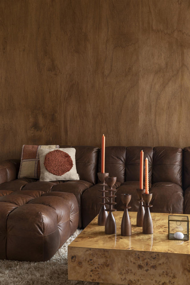 Dutchbone-Hackman 4 5-Seater Leather 大型沙發 -咖啡色