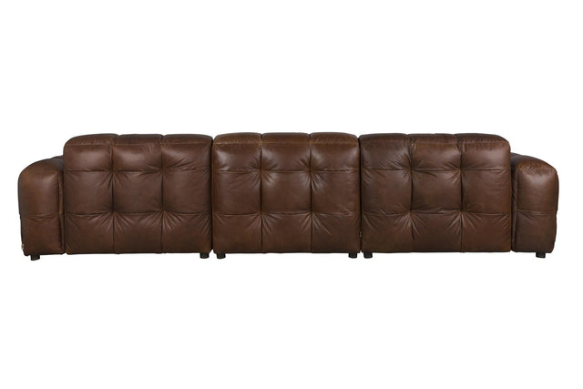 Dutchbone-Hackman 4 5-Seater Leather Chocolate 大型沙發 -咖啡色