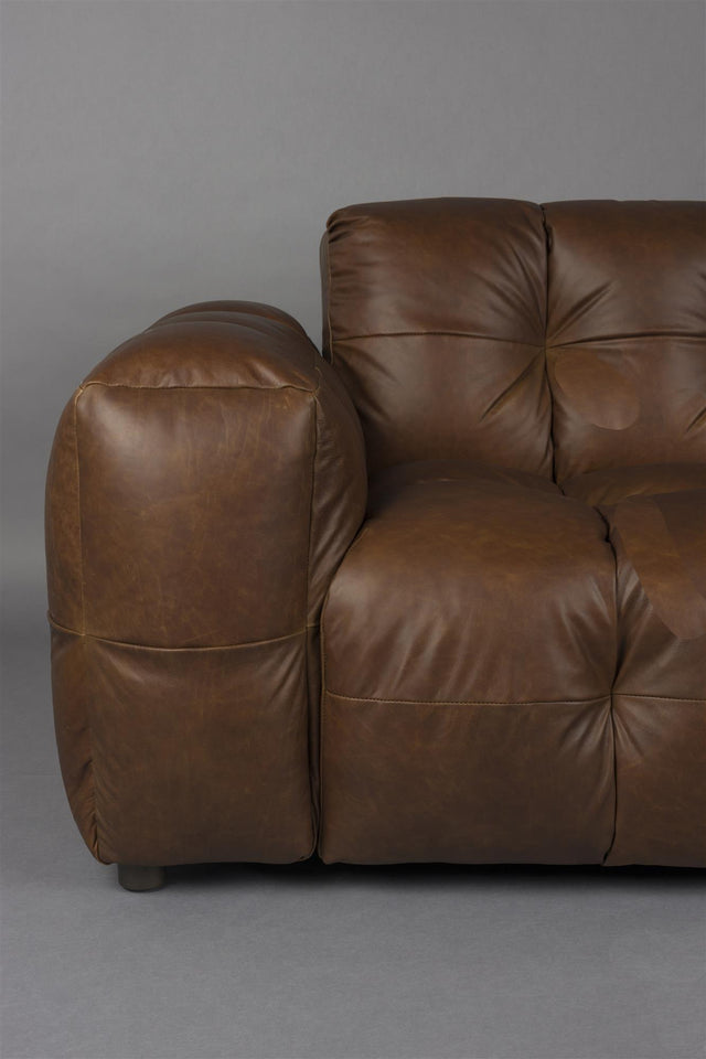 Dutchbone-Hackman 4 5-Seater Leather Chocolate 大型沙發 -咖啡色
