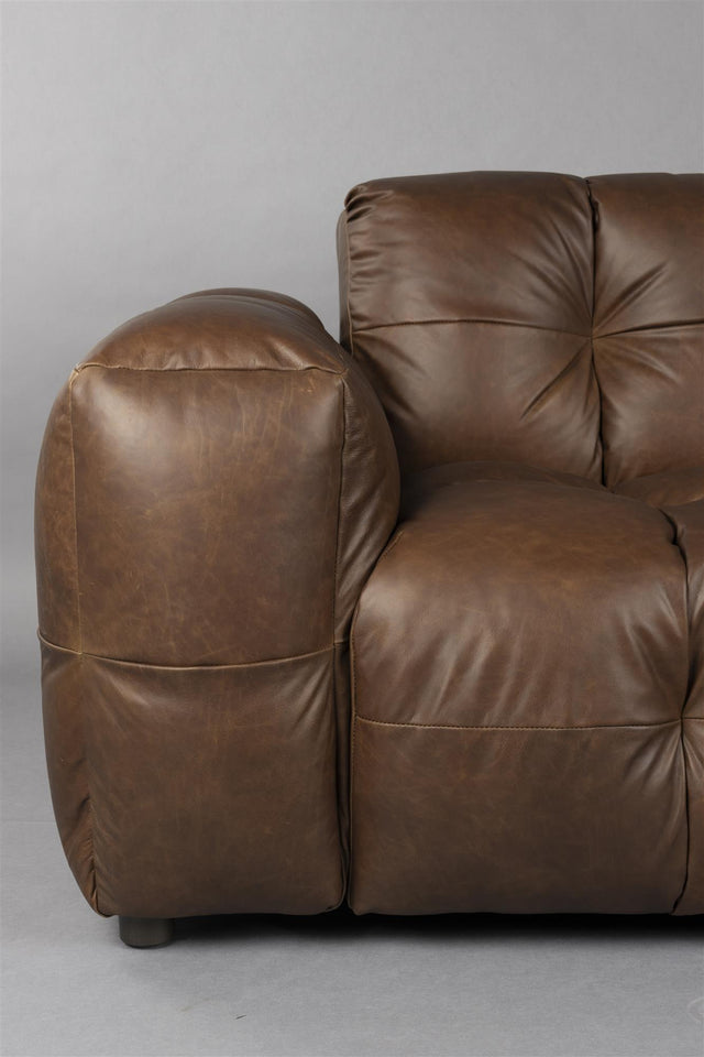 Dutchbone-Hackman 4 5-Seater Leather Chocolate 大型沙發 -咖啡色