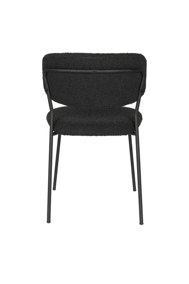 Zuiver-Jolien Black/Black Bouclé 餐椅 -黑色