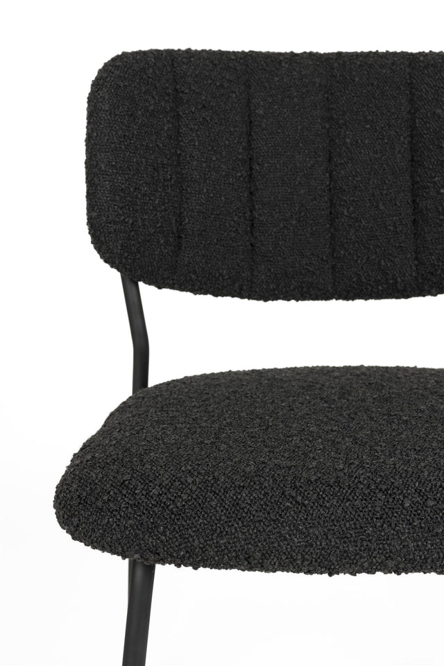 Zuiver-Jolien Black/Black Bouclé 餐椅 -黑色