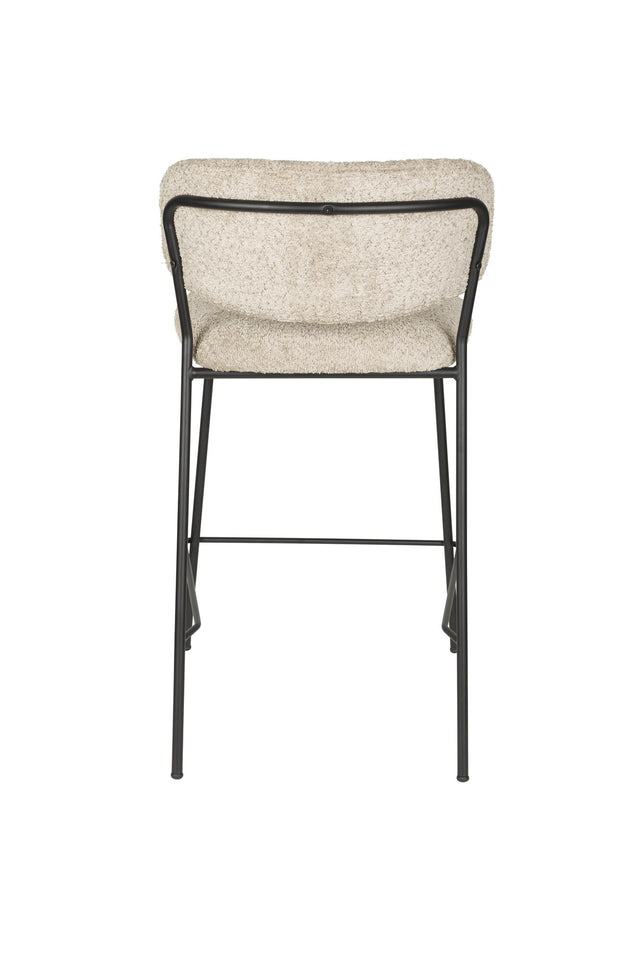 Zuiver-Jolien Black/Beige Bouclé 吧台椅 -黑色