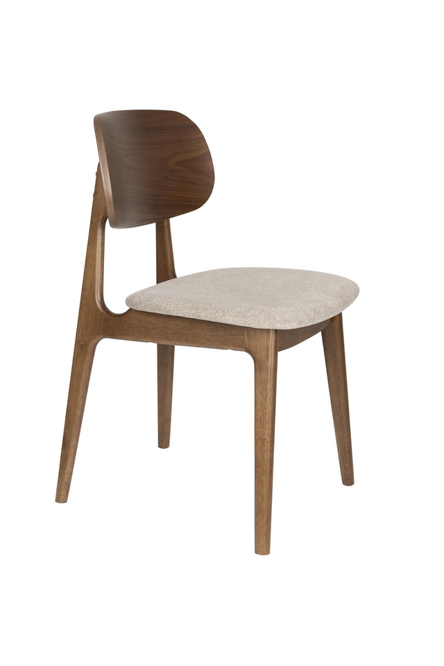 Dutchbone-Marais Wood/Beige 餐椅 -咖啡色