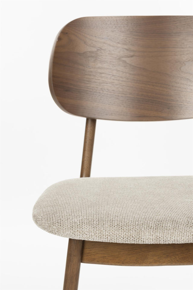 Dutchbone-Marais Wood/Beige 餐椅 -咖啡色