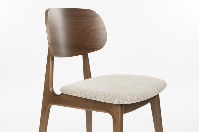 Dutchbone-Marais Wood/Beige 餐椅 -咖啡色
