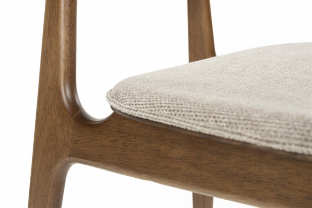 Dutchbone-Marais Wood/Beige 餐椅 -咖啡色
