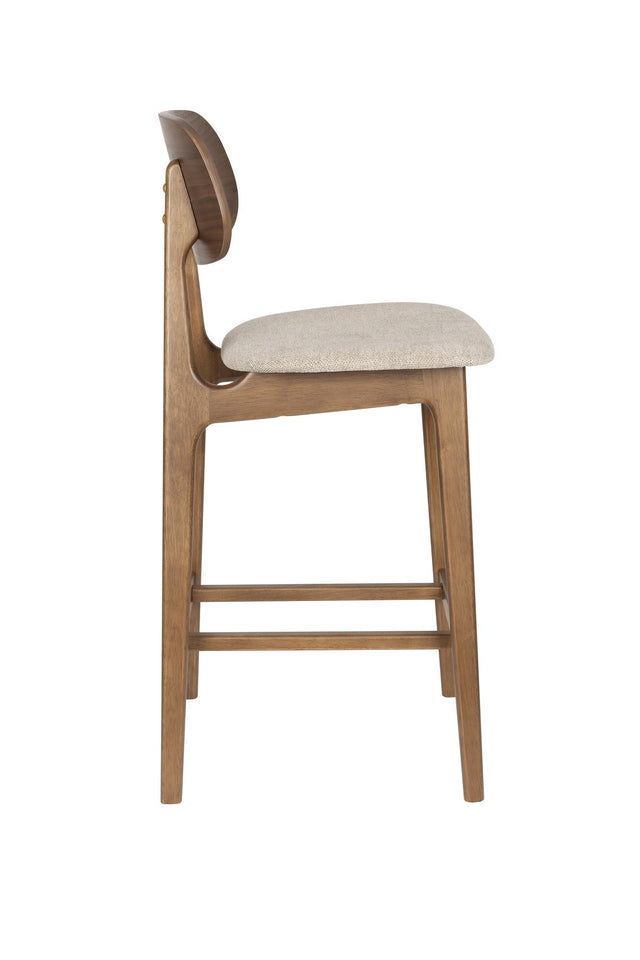 Dutchbone-Marais Wood/Beige 吧台椅 -咖啡色