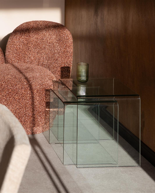 Dutchbone-Vetro邊桌二入組-透明色