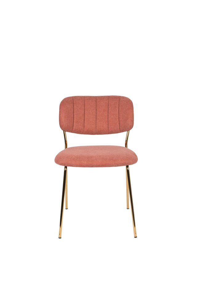 Zuiver-Jolien Gold/Pink 餐椅 -粉色