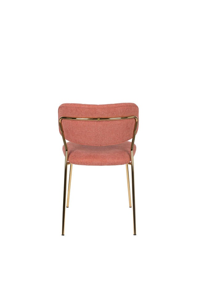 Zuiver-Jolien Gold/Pink 餐椅 -粉色