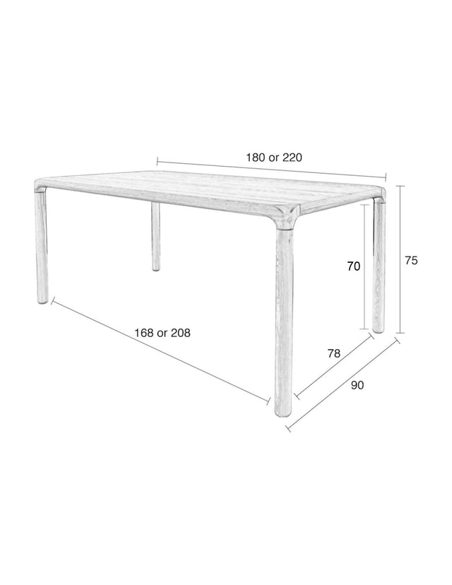 Zuvier-Storm 餐桌 180×90公分-原木色