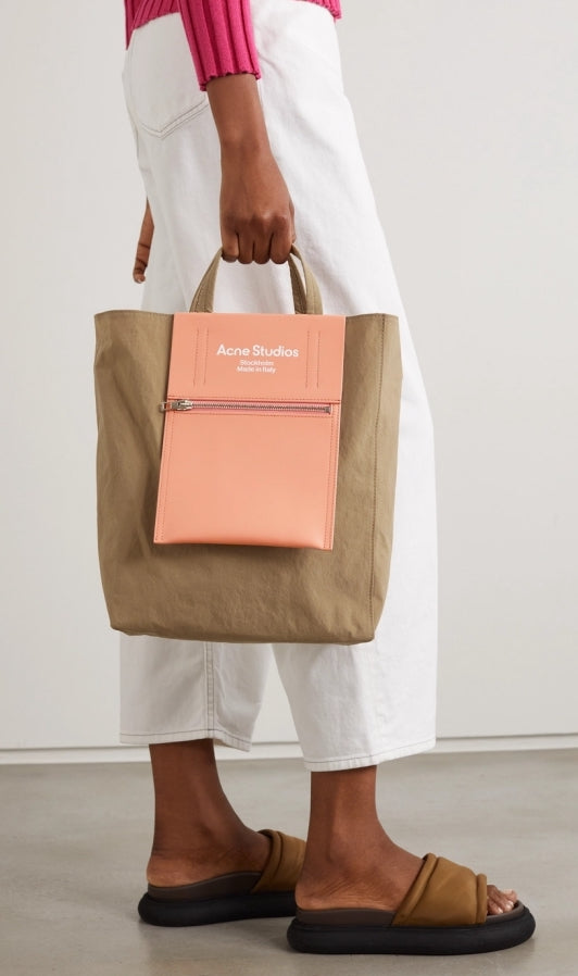 【現貨】Acne Studios拼接紙感托特包