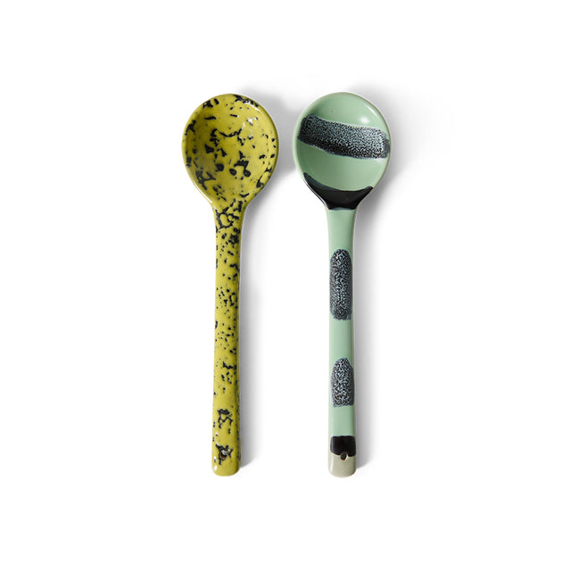 Hkliving-70s ceramics: serving spoons