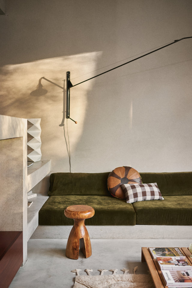 HKliving 凳|Wooden stool burgundy