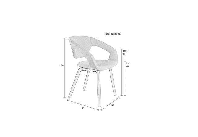Zuiver-Flexback 扶手椅-米色