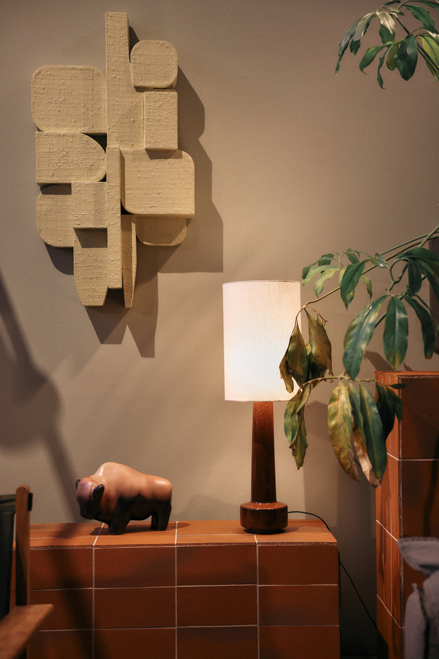 HKliving 燈罩|Cylinder lamp shade natural linen (24,5x24,5cm)