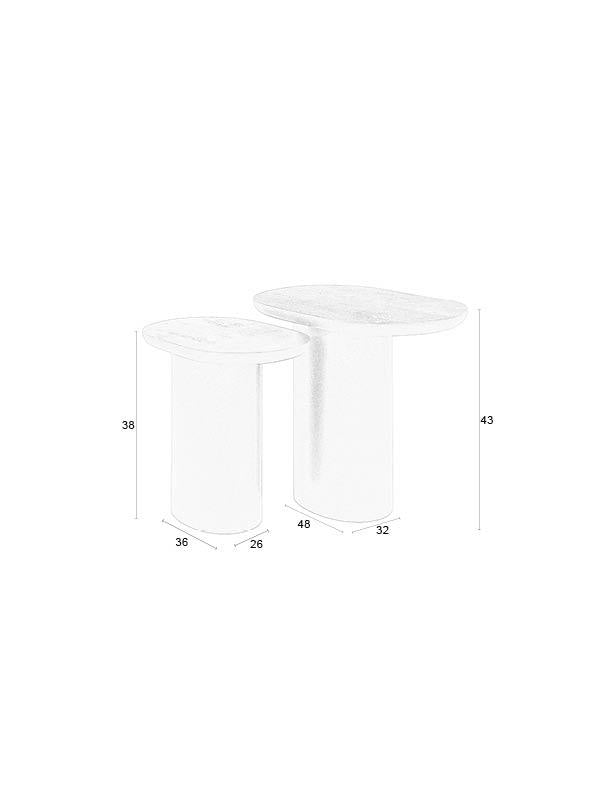 Zuiver-Bela (Set of 2) 邊桌 -黑色