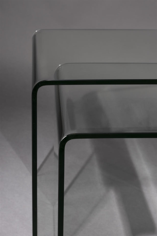 Dutchbone-Vetro邊桌二入組-透明色