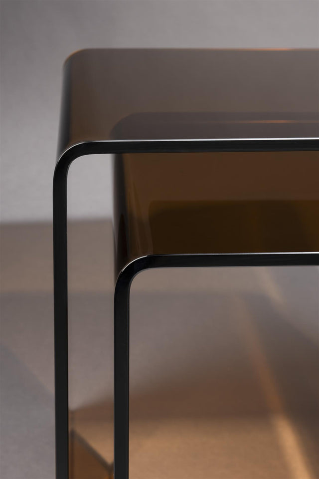 Dutchbone-Vetro邊桌二入組-咖啡色