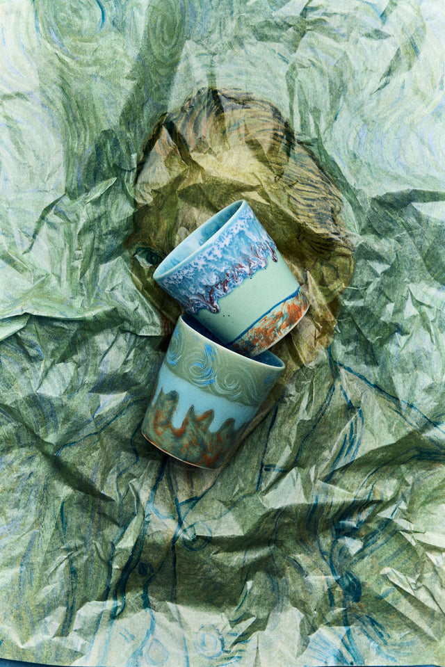 Hkliving-70s ceramics: Van Gogh coffee mugs