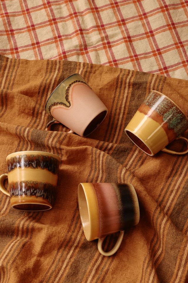 Hkliving-70s ceramics: cappuccino mugs