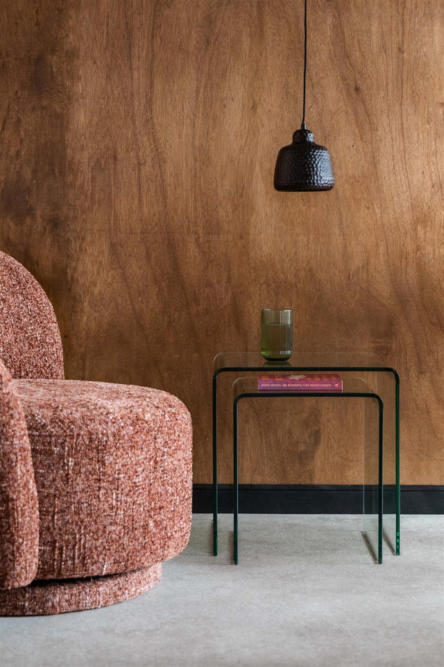 Dutchbone-Vetro邊桌二入組-透明色