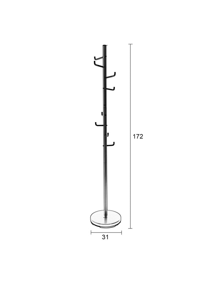 Zuiver-Coat Hooked Satin Nickel 衣帽架 -銀色