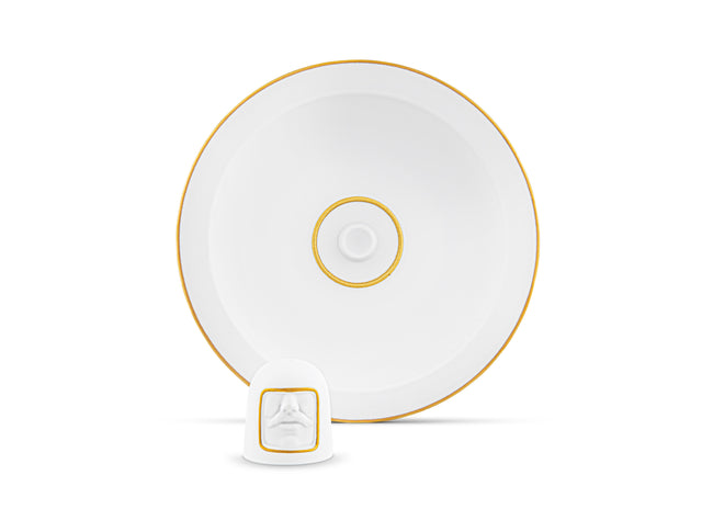 【現貨】Ginori 1735 Il Frate Pure White 金箔線香盤