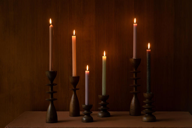 Dutchbone-Candle Pernilla M 燭台 -咖啡色