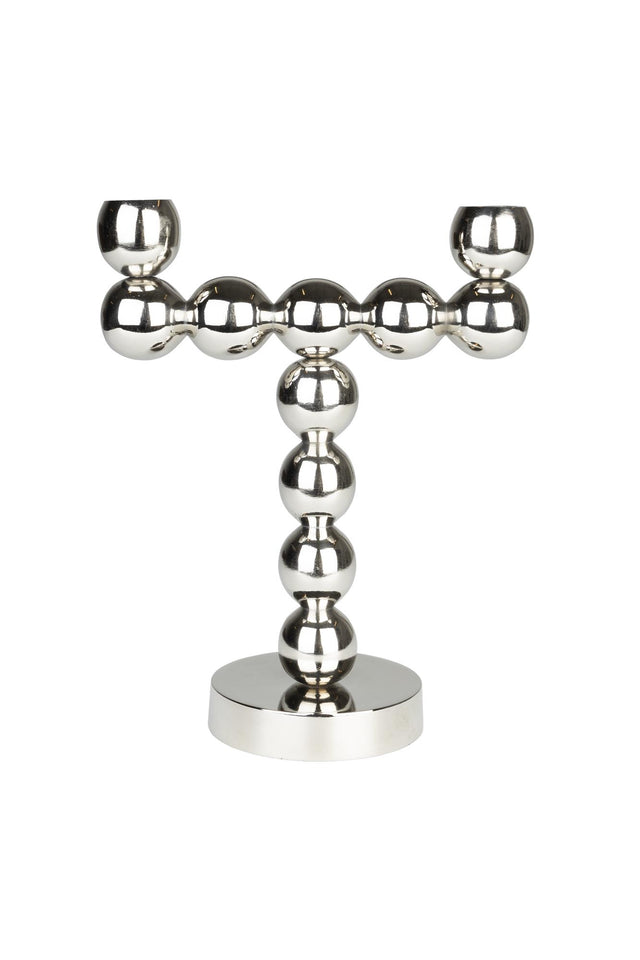 Zuiver-Candle Bubbles Two Shiny 燭台 -銀色