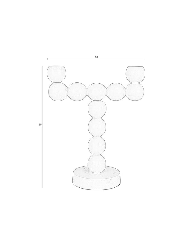 Zuiver-Candle Bubbles Two Shiny 燭台 -銀色
