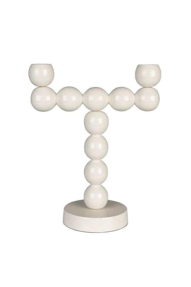 Zuiver-Candle Bubbles Two Shiny 燭台 -米色