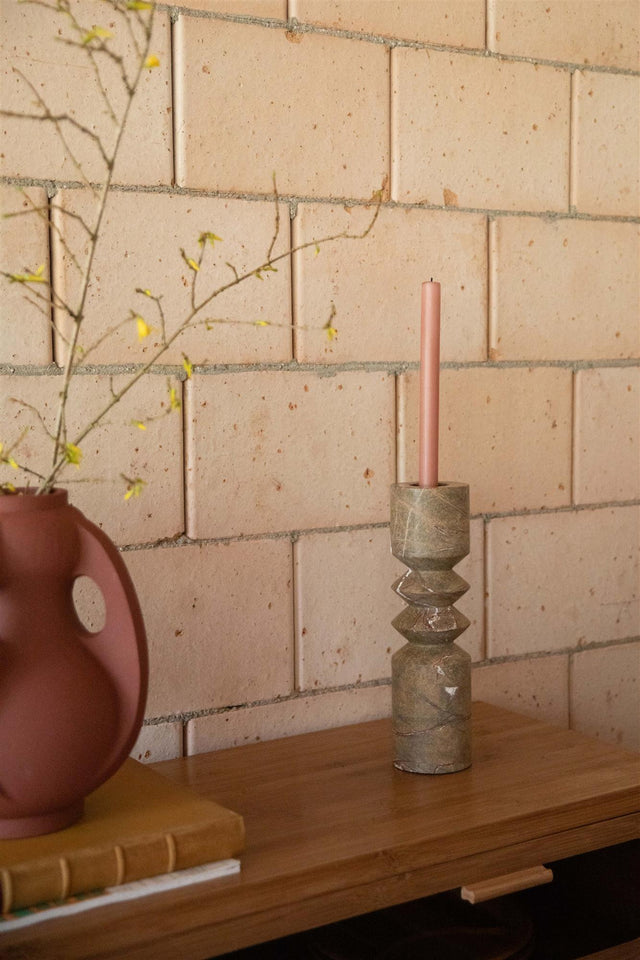 Dutchbone-Candle Satpura Marble 擺飾 -咖啡色
