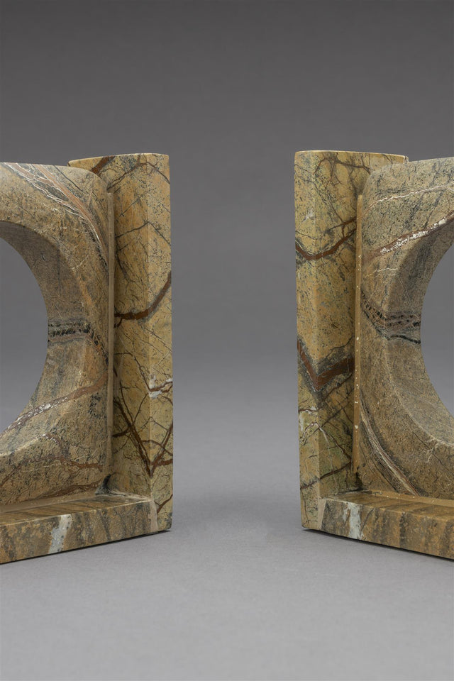 Dutchbone-Book End Satpura Marble (Set of 2) 擺飾 -咖啡色