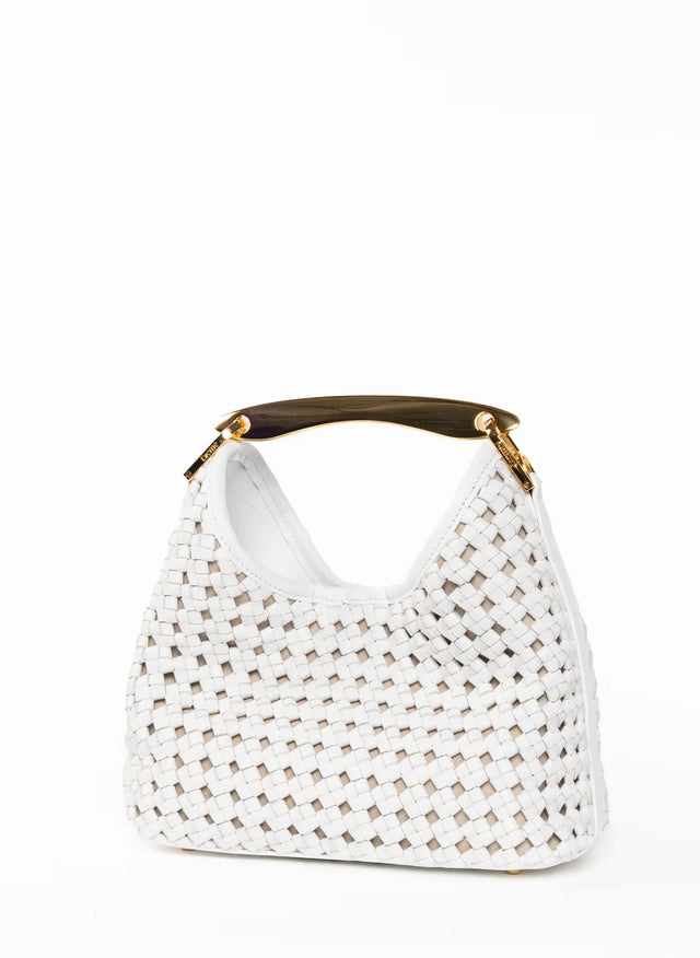 【現貨】ELLEME PARIS - 小號 Boomerang 編織皮革 白色