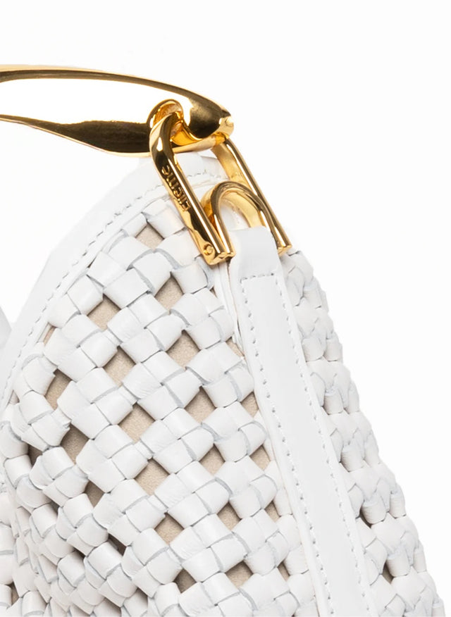 【現貨】ELLEME PARIS - 小號 Boomerang 編織皮革 白色