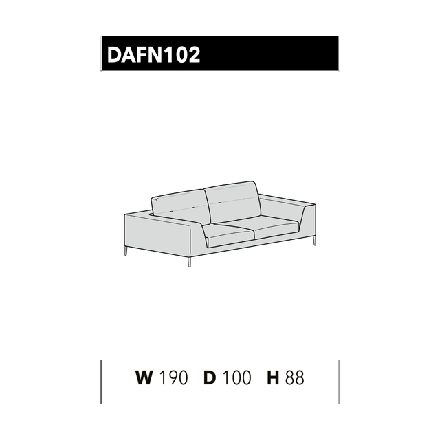 尺寸圖 Dafne DAFN 102
