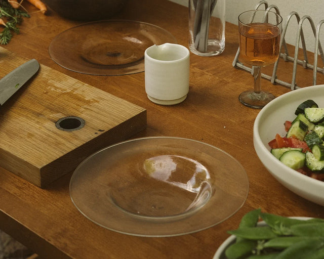 FRAMA-Isle Glass Shallow Bowl Set of Two 碗 情境照