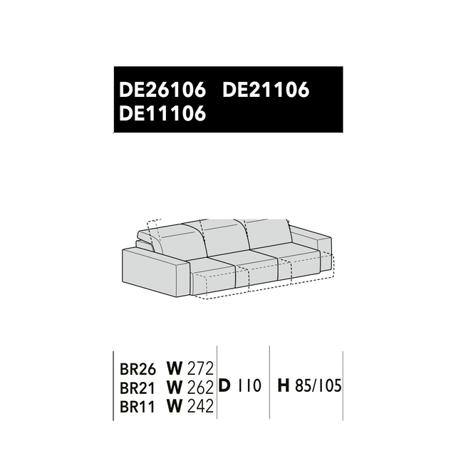 尺寸圖 Glide DE26106 / DE21106 / DE11106